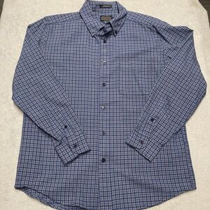 Pendleton Wool Shirt Mens‎ Large Blue Plaid Sir Pendleton Outdoors Flaw Read